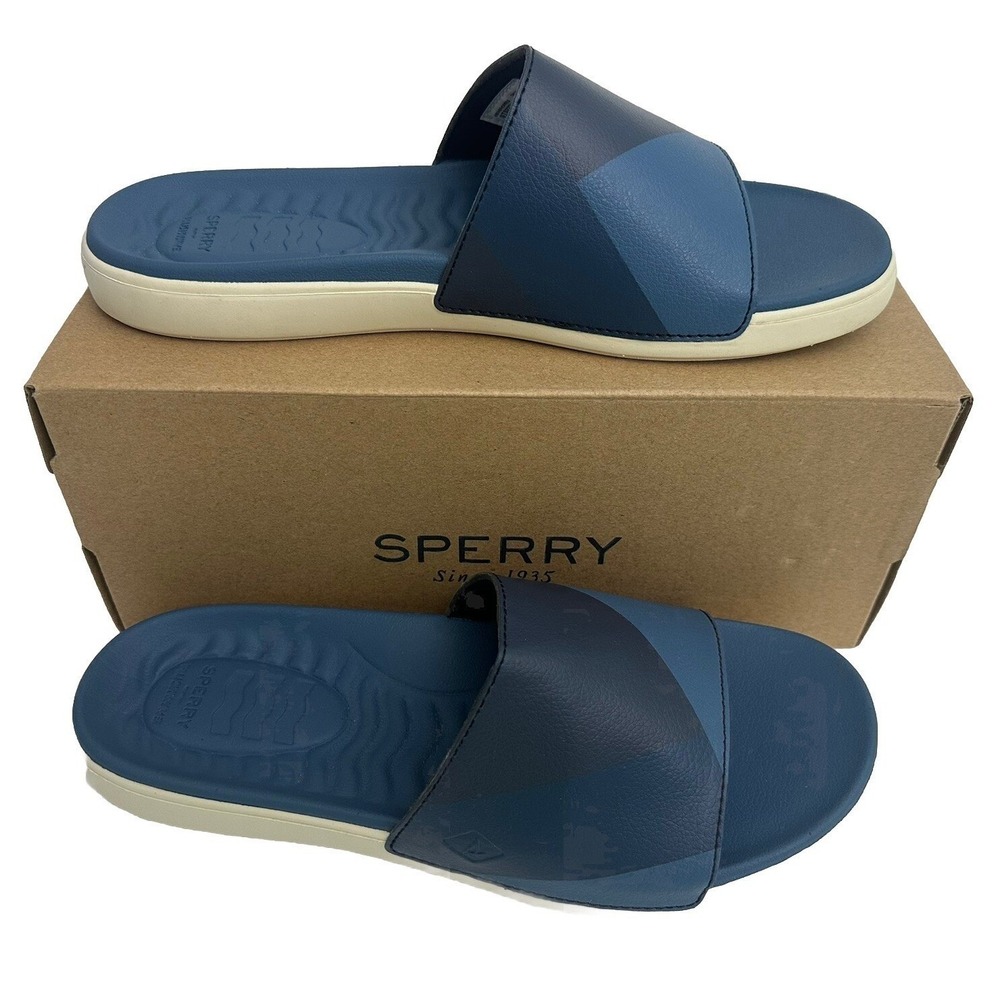 Sperry Men's Plushwave Dock Slide Sandal, Color Blue Size 8 New